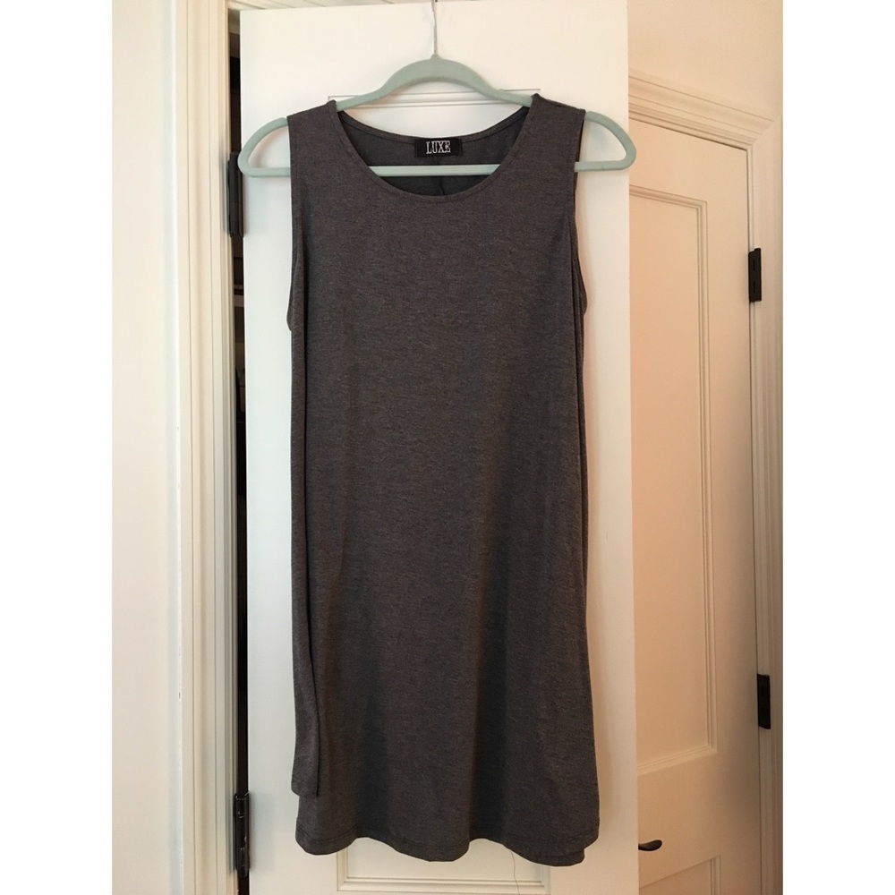 Gray Luxe Boutique Mini Dress